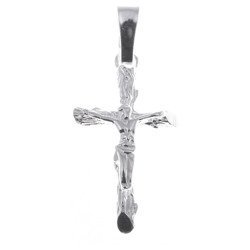 Krzyżyk srebrny z wizerunkiem Jezusa MO037